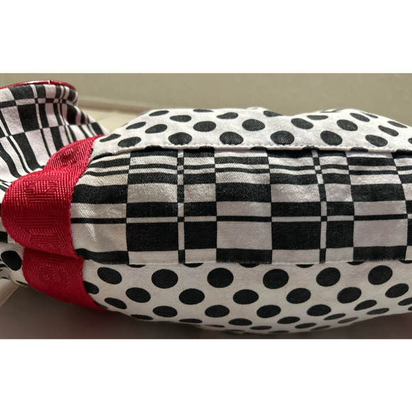 Little Miss Matched Girl's‎ Black Red White Duffel Bag Zipper Closure - Picture 3 of 12